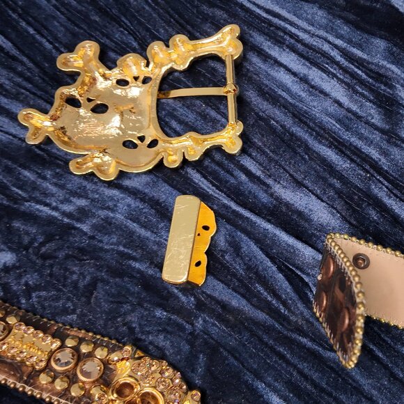 B.B. Simon belt, Brown/gold, Waist 30-33 - Picture 4 of 9